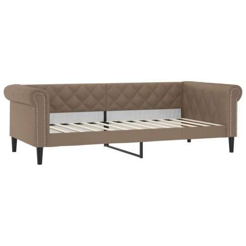 Dnevni krevet boja cappuccina 100 x 200 cm od umjetne kože - Boja cappuccina 100 x 200 cm bez madraca Cijena