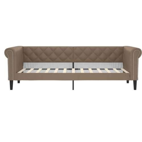 Dnevni krevet boja cappuccina 100 x 200 cm od umjetne kože - Boja cappuccina 100 x 200 cm bez madraca Cijena