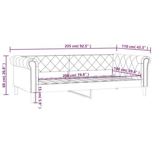 Dnevni krevet boja cappuccina 100 x 200 cm od umjetne kože - Boja cappuccina 100 x 200 cm bez madraca Cijena