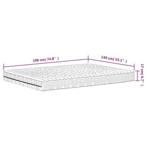 Madrac od pjene bijeli 140 x 190 cm tvrdoća H2 H3 - 140 x 190 cm 1 Cijena
