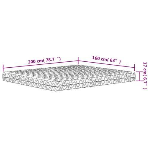 Madrac od pjene bijeli 160 x 200 cm tvrdoća H2 H3 - 160 x 200 cm 1 Cijena