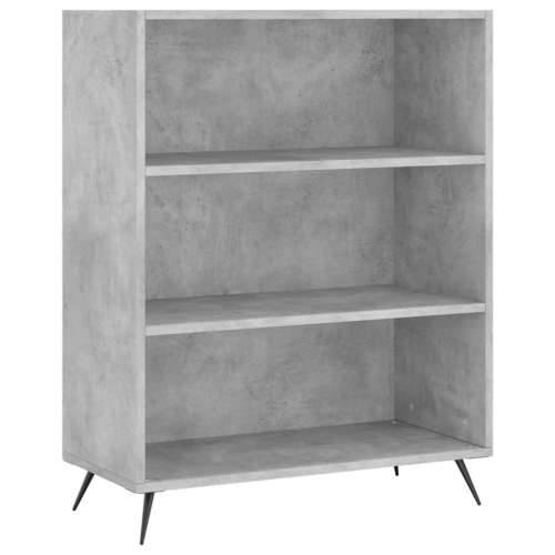 Visoka komoda siva betona 69,5x34x180 cm od konstruiranog drva - Beton siva 1 3 police Cijena