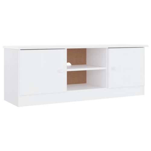 TV ormarić ALTA bijeli 112 x 35 x 41 cm od masivne borovine - Bijela 1 Cijena