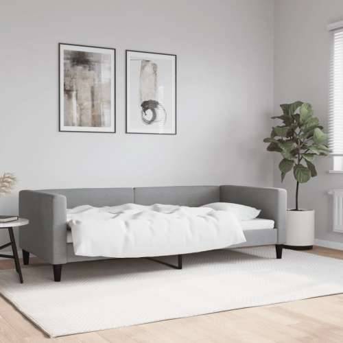 Dnevni krevet svjetlosivi 90 x 200 cm od tkanine - Svjetlosiva 90 x 200 cm bez madraca Cijena