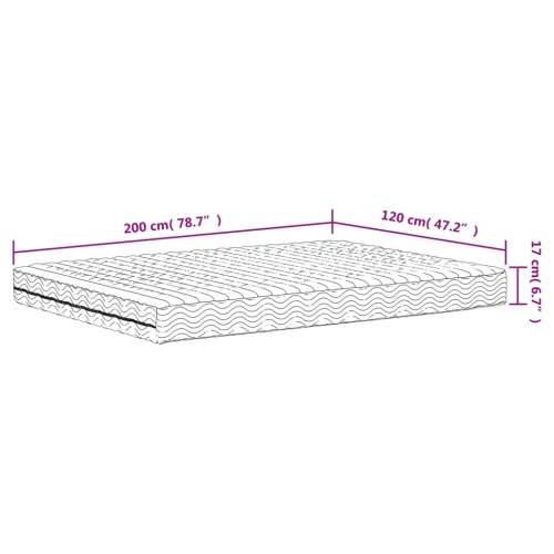 Madrac od pjene bijeli 120 x 200 cm tvrdoća H2 H3 - 120 x 200 cm 1 Cijena