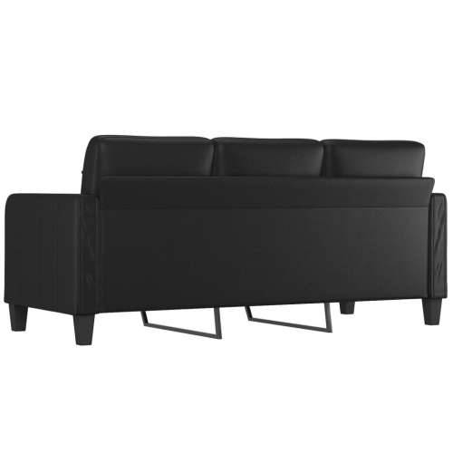 Trosjed crni 180 cm od umjetne kože - Crna 180 cm Cijena