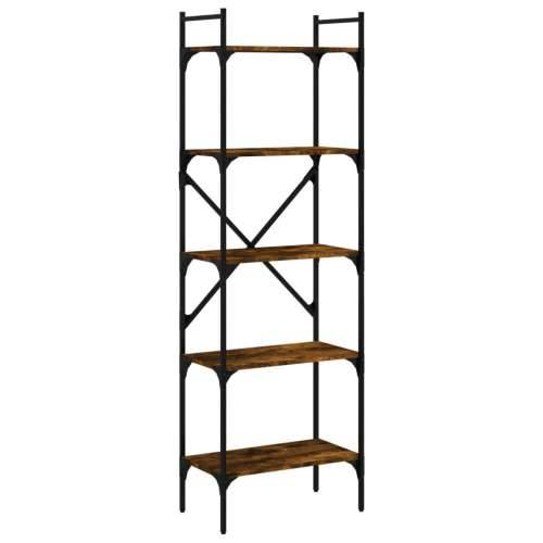 Regal za knjige 5 razina boja hrasta 56 x 31,5 x 174 cm drveni - Dimljeni hrast 1 174 cm Cijena