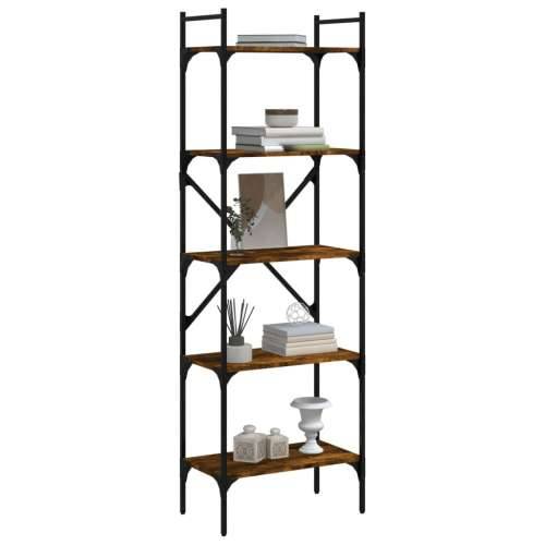 Regal za knjige 5 razina boja hrasta 56 x 31,5 x 174 cm drveni - Dimljeni hrast 1 174 cm Cijena