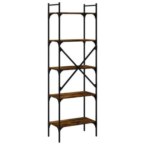 Regal za knjige 5 razina boja hrasta 56 x 31,5 x 174 cm drveni - Dimljeni hrast 1 174 cm Cijena