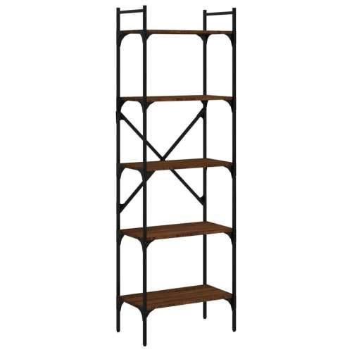 Regal za knjige 5 razina boja hrasta 56 x 31,5 x 174 cm drveni - Smeđi hrast 1 174 cm Cijena