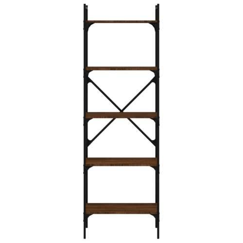 Regal za knjige 5 razina boja hrasta 56 x 31,5 x 174 cm drveni - Smeđi hrast 1 174 cm Cijena