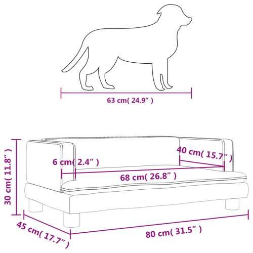 Krevet za pse svjetlosivi 80 x 45 x 30 cm baršunasti Cijena