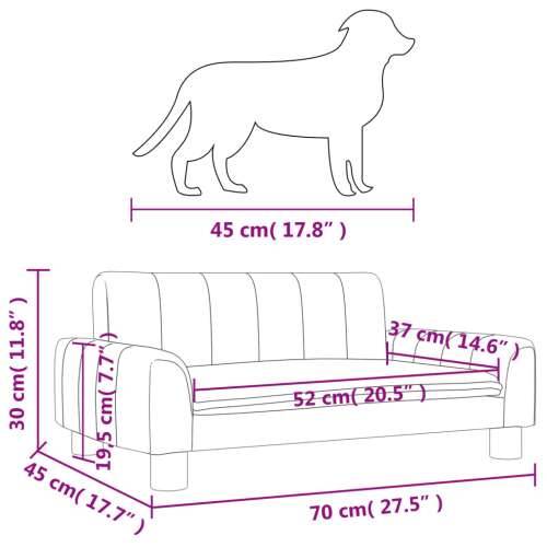 Krevet za pse svjetlosivi 70 x 45 x 30 cm od tkanine Cijena