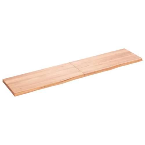 Zidna polica svjetlosmeđa 180x40x(2-4) cm obrađena hrastovina - Svjetlosmeđa 180 x 40 x 4 cm 1 Cijena