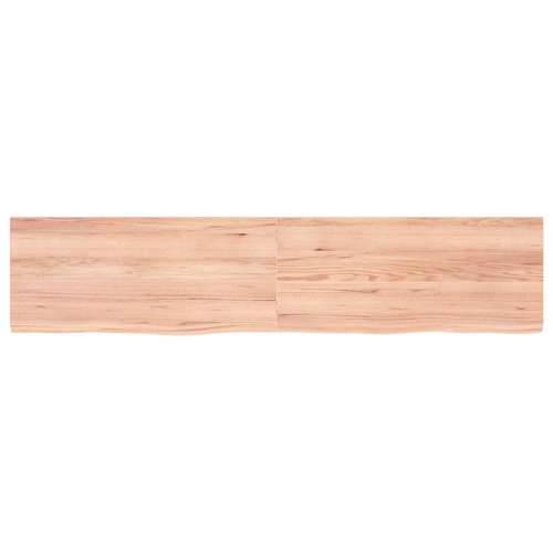 Zidna polica svjetlosmeđa 180x40x(2-4) cm obrađena hrastovina - Svjetlosmeđa 180 x 40 x 4 cm 1 Cijena