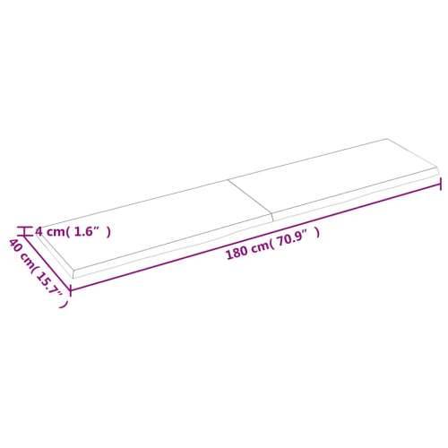 Zidna polica svjetlosmeđa 180x40x(2-4) cm obrađena hrastovina - Svjetlosmeđa 180 x 40 x 4 cm 1 Cijena