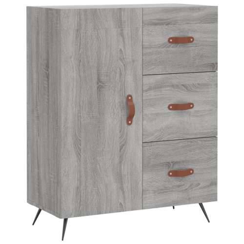 Visoka komoda siva sonome 69,5x34x180 cm od konstruiranog drva - Sivi hrast sonoma 1 1 vrata 3 ladice Cijena