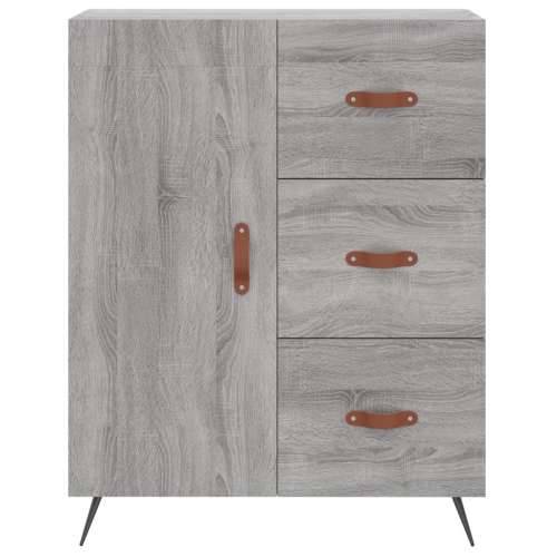 Visoka komoda siva sonome 69,5x34x180 cm od konstruiranog drva - Sivi hrast sonoma 1 1 vrata 3 ladice Cijena