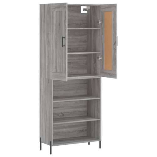 Visoka komoda siva sonome 69,5x34x180 cm od konstruiranog drva - Sivi hrast sonoma 1 3 police Cijena