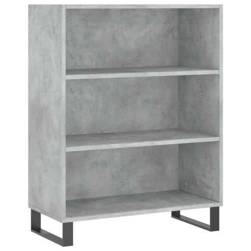 Visoka komoda siva betona 69,5x34x180 cm od konstruiranog drva - Beton siva 1 3 police Cijena