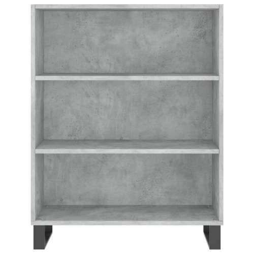 Visoka komoda siva betona 69,5x34x180 cm od konstruiranog drva - Beton siva 1 3 police Cijena