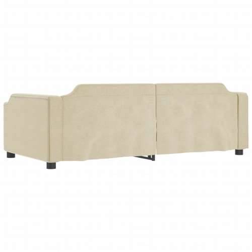 Dnevni krevet krem 80 x 200 cm od tkanine - Krema 80 x 200 cm bez madraca Cijena