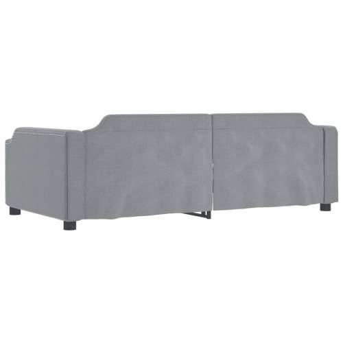 Dnevni krevet svjetlosivi 100 x 200 cm od tkanine Svjetlosiva 100 x 200 cm bez madraca Cijena