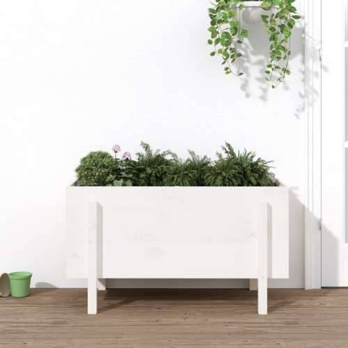 Povišena gredica - Vrtna gredica bijela 101 x 50 x 57 cm masivna borovina - Bijela boja bora 101 x 50 x 57 cm 1 Cijena