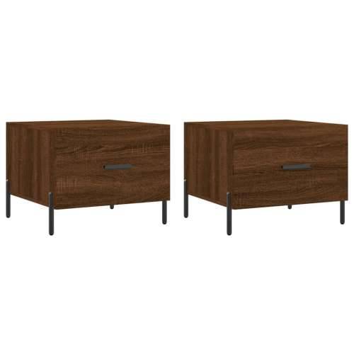Stolići za kavu 2 kom boja hrasta 50x50x40 cm konstruirano drvo - Smeđi hrast 2 Cijena