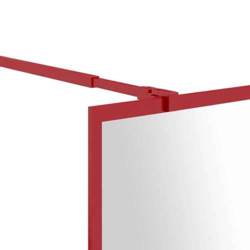 Stijenka za walk-in tuš sa staklom ESG crvena 100 x 195 cm Cijena
