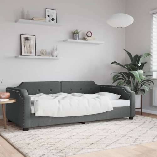 Dnevni krevet tamnosivi 80 x 200 cm od tkanine - Tamno siva 80 x 200 cm bez madraca Cijena