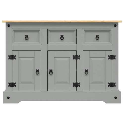 Komoda Corona siva 112x43x78 cm masivna borovina meksički stil - Siva 1 Cijena