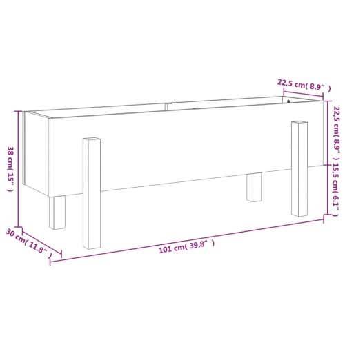 Stupići za parking 101 x 30 x 38 cm od masivne borovine Prirodna boja bora 101 x 30 x 38 cm 1 Cijena