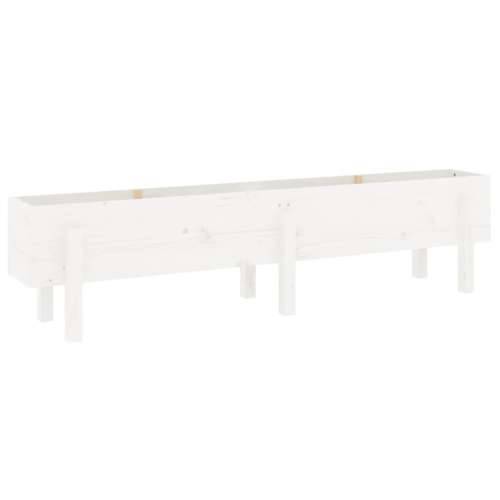Povišena gredica - Vrtna gredica bijela 160 x 30 x 38 cm masivna borovina - Bijela boja bora 160 x 30 x 38 cm 1 Cijena