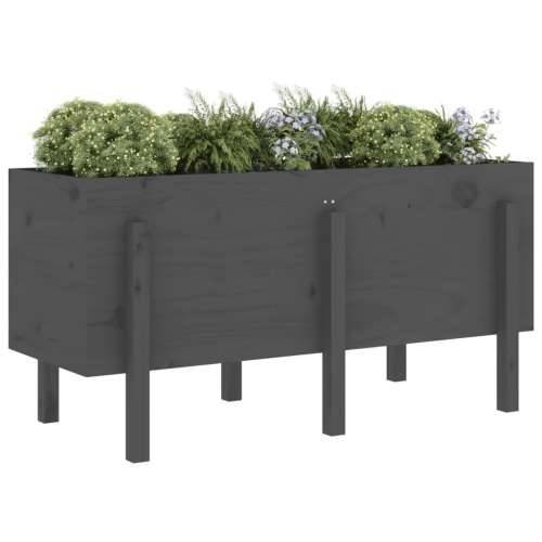 Povišena gredica - Vrtna gredica siva 121 x 50 x 57 cm masivna borovina - Siva boja bora 121 x 50 x 57 cm 1 Cijena