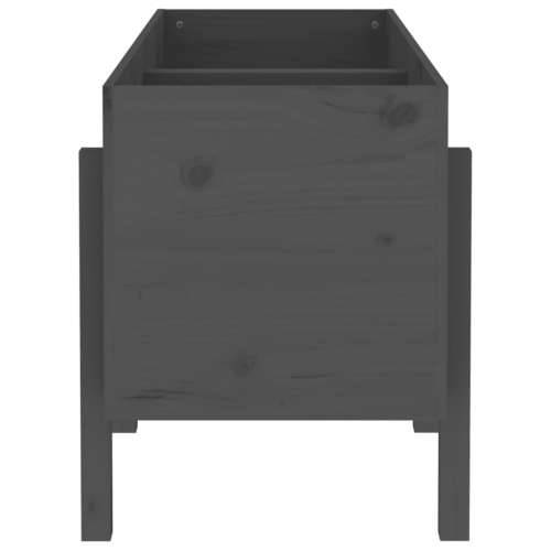 Povišena gredica - Vrtna gredica siva 121 x 50 x 57 cm masivna borovina - Siva boja bora 121 x 50 x 57 cm 1 Cijena