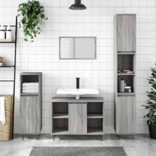 Kupaonski ormarić sivi hrast 30x30x100 cm konstruirano drvo - Sivi hrast sonoma 1 Cijena