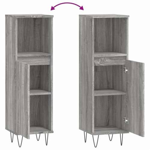 Kupaonski ormarić sivi hrast 30x30x100 cm konstruirano drvo - Sivi hrast sonoma 1 Cijena