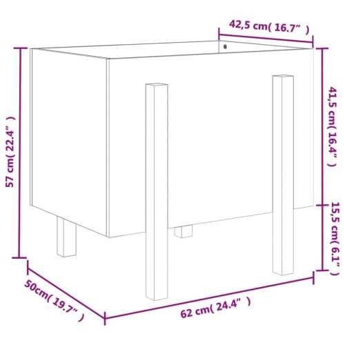 Vrtna sadilica bijela 62 x 50 x 57 cm od masivne borovine - Bijela boja bora 62 x 50 x 57 cm 1 Cijena