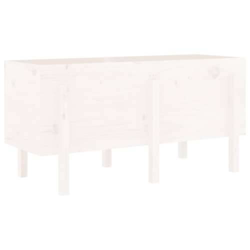 Povišena gredica - Vrtna gredica bijela 121 x 50 x 57 cm masivna borovina - Bijela boja bora 121 x 50 x 57 cm 1 Cijena
