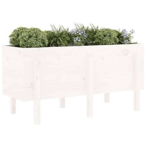 Povišena gredica - Vrtna gredica bijela 121 x 50 x 57 cm masivna borovina - Bijela boja bora 121 x 50 x 57 cm 1 Cijena