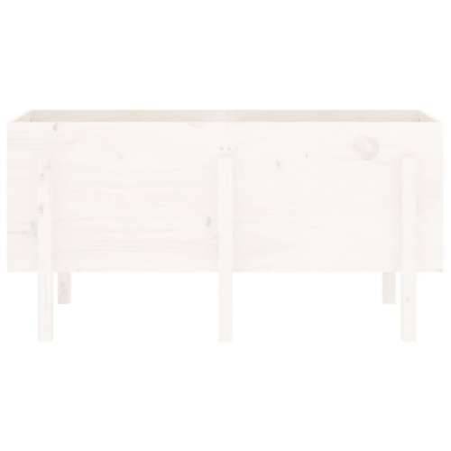 Povišena gredica - Vrtna gredica bijela 121 x 50 x 57 cm masivna borovina - Bijela boja bora 121 x 50 x 57 cm 1 Cijena