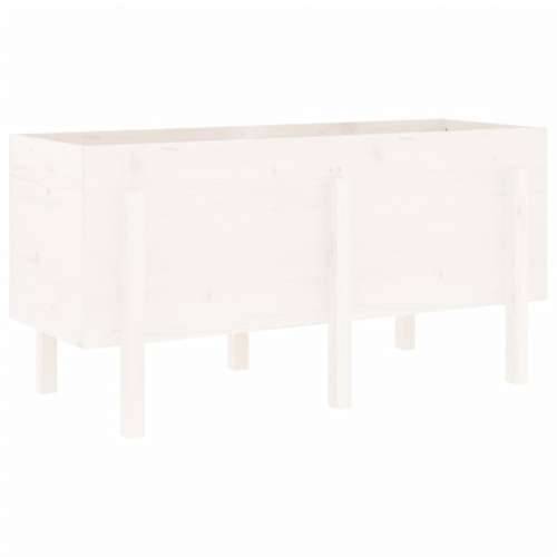 Povišena gredica - Vrtna gredica bijela 121 x 50 x 57 cm masivna borovina - Bijela boja bora 121 x 50 x 57 cm 1 Cijena