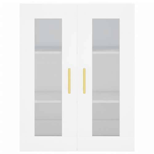 Visoka komoda bijela 69,5x34x180 cm konstruirano drvo Bijela 1 1 drvena vrata 3 ladice Cijena