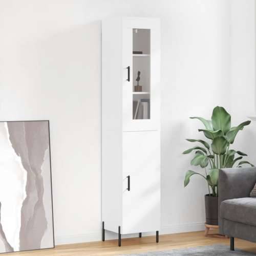 Visoka komoda bijeli 34,5x34x180 cm od konstruiranog drva - Bijela 1 1 vrata Cijena