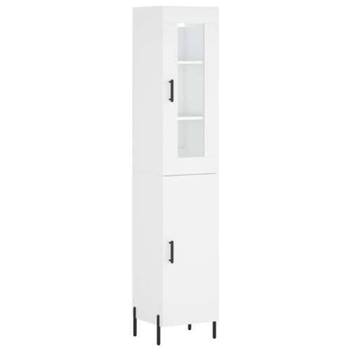 Visoka komoda bijeli 34,5x34x180 cm od konstruiranog drva - Bijela 1 1 vrata Cijena