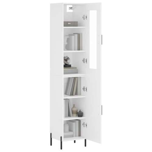 Visoka komoda bijeli 34,5x34x180 cm od konstruiranog drva - Bijela 1 1 vrata Cijena