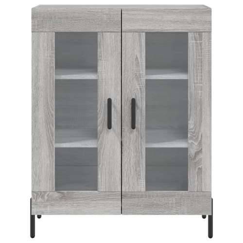 Visoka komoda siva sonome 69,5x34x180 cm od konstruiranog drva - Sivi hrast sonoma 1 2 staklena vrata Cijena