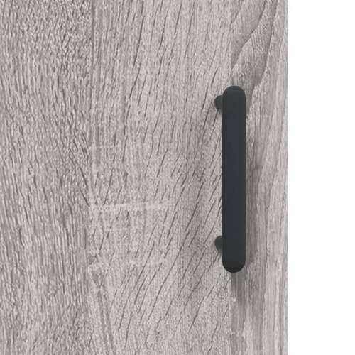 Visoka komoda siva sonome 69,5x34x180 cm od konstruiranog drva - Sivi hrast sonoma 1 2 staklena vrata Cijena