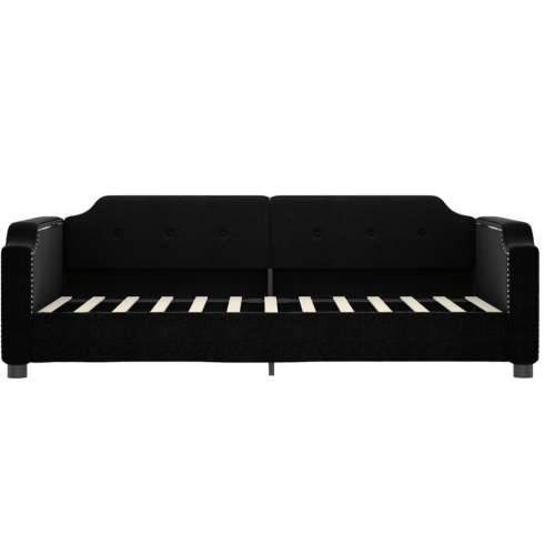 Dnevni krevet crni 80 x 200 cm od tkanine - Crna 80 x 200 cm bez madraca Cijena